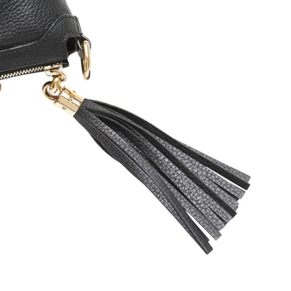 Gucci Black Leather Bag Tassel Soho Shoulder - Picture 8 of 8